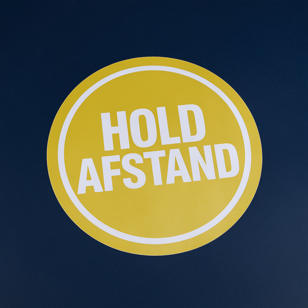 Keep your distance floor decals